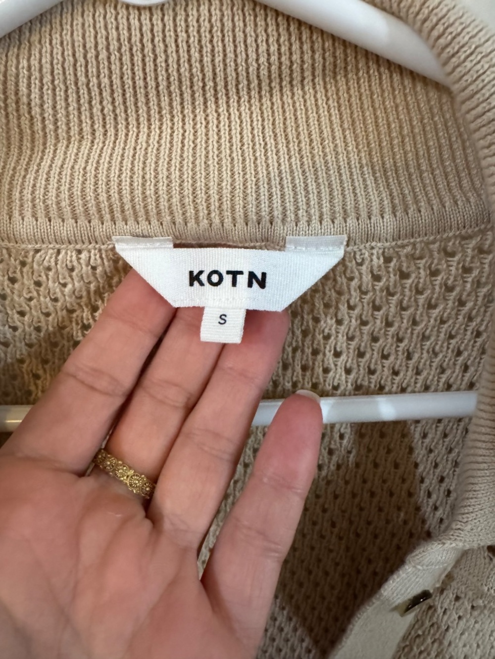 KOTN Crochet Button Short-sleeve Button Down - Picture 3 of 3